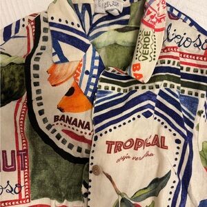 Rachel Zoe Multicolor Tropical Print Matching Set